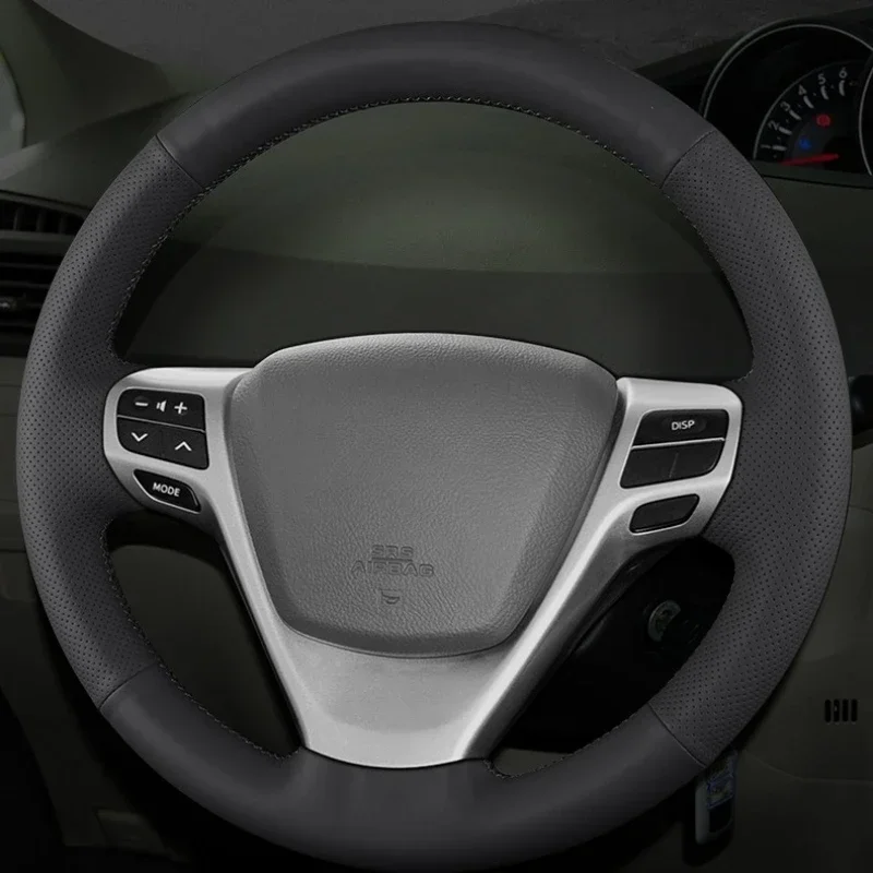 Hand-stitched Non-slip Nappa Leather Car Steering Wheel Cover for Toyota Verso EZ 2011-2015 Interior Accessories