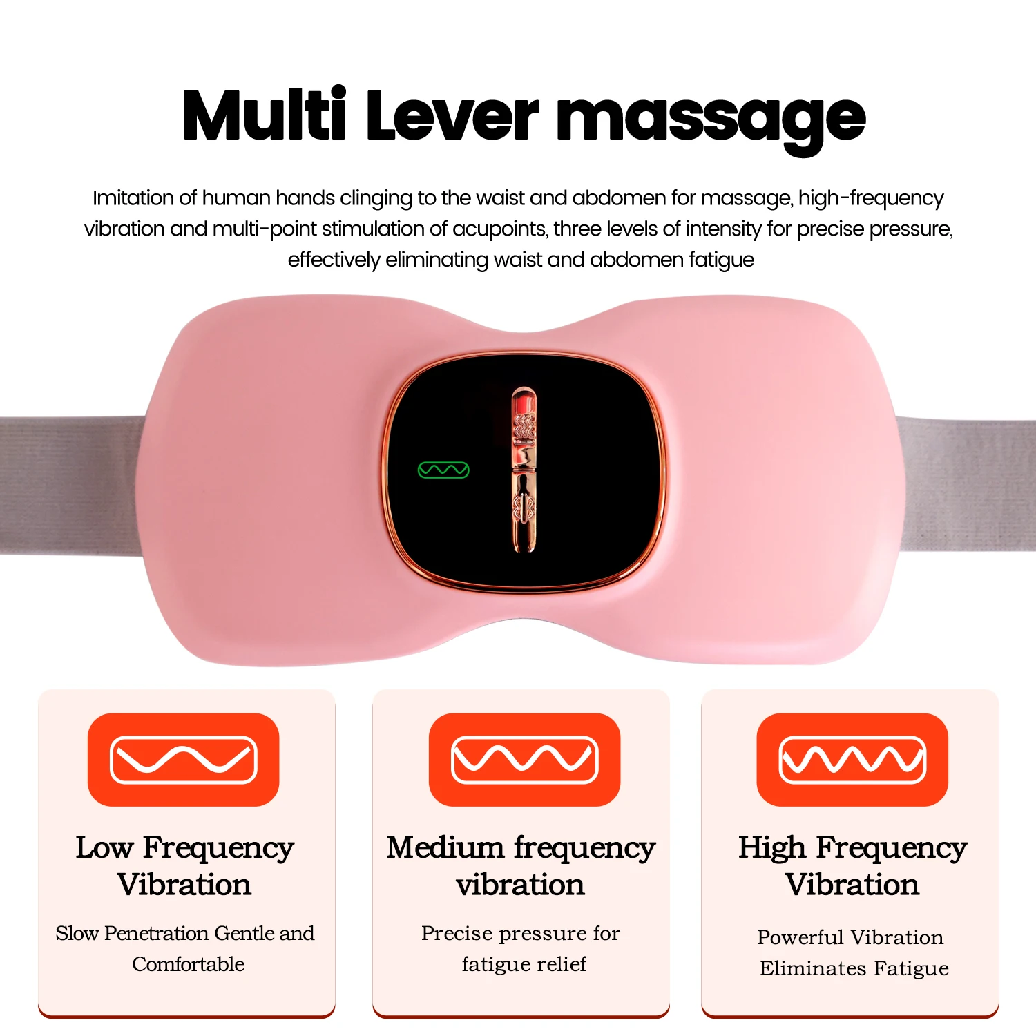 

Electric Smart Kneading Vibrating Heating Far Infrared Pulse Pain Relief Slimming Infrared Therapy Waist Massager Belt