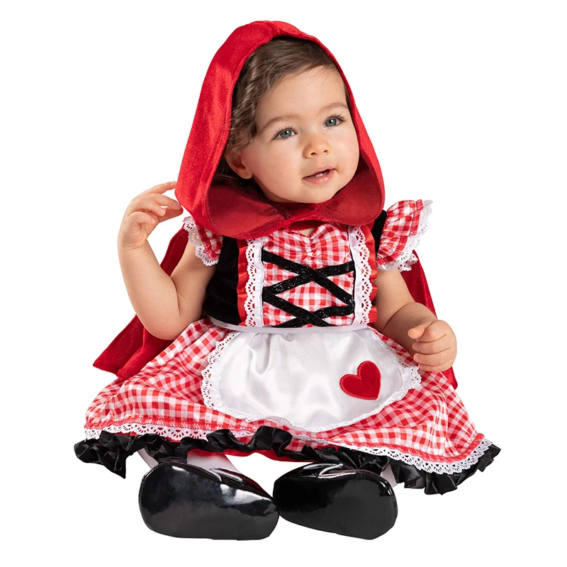 

2025 New Arrival Halloween Baby Girls Little Red Riding Hood Fancy Dress Carnival Costume