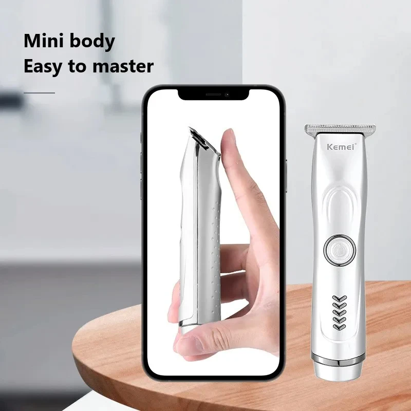 Kemei KM-6011 Portable USB charging Hair Trimmer 0 tool distance