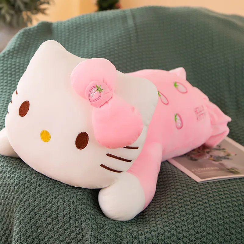 Sanrio 80CM Big Size Hello Kitty Frutta Modellazione Anime Peluche Ripiene Doll Decorazione della stanza Peluche Cuscino Peluche Ornamenti Regali
