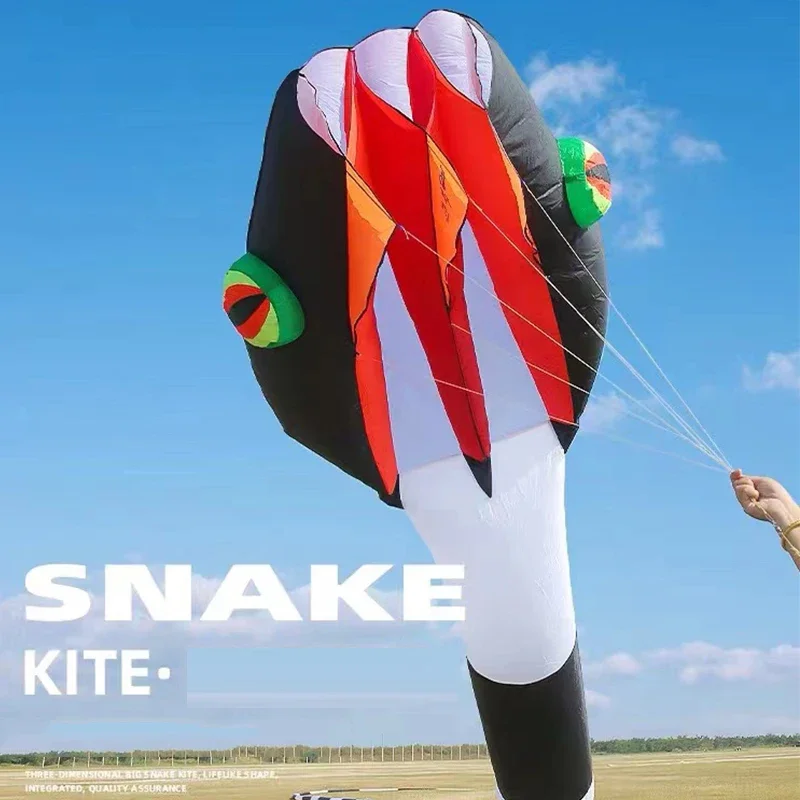 55M Giant Soft 3D Snake Kite Inflatable Adult Kite Tearproof Pipa Profissional Outdoor Easy To Fly Single Line Competition Kite