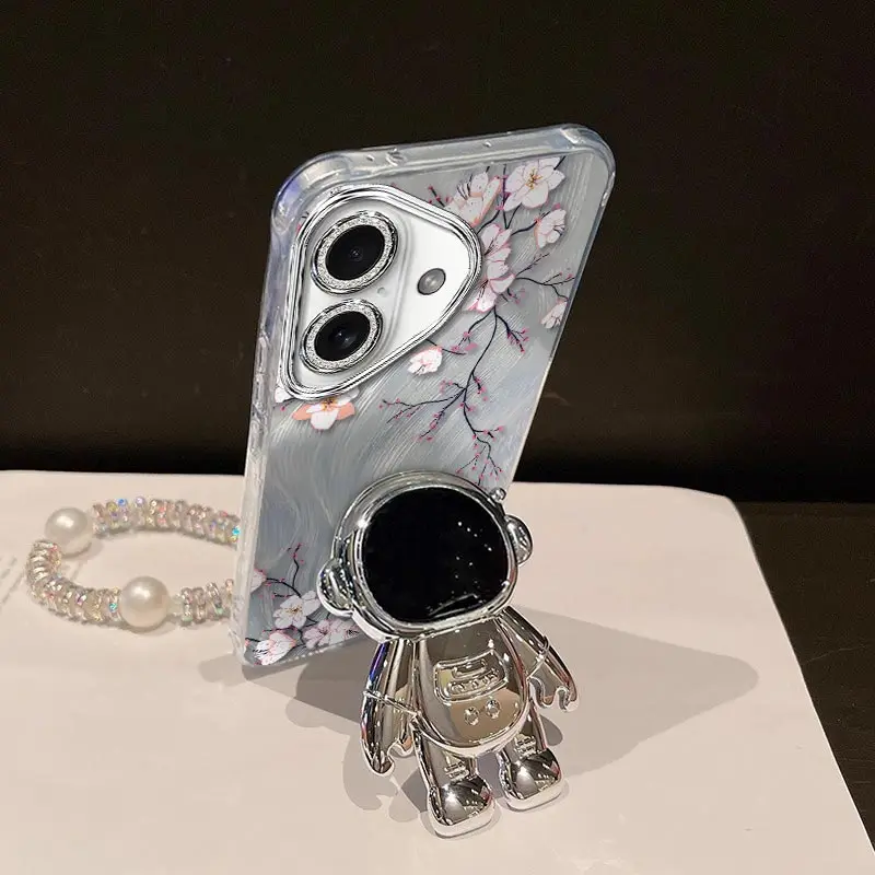 

16 Unique flowers Bracelet Holder Phone Phone Case For iPhone 16 16Pro 16Plus 14Plus 13Pro 14 13 14Pro 13 Mini 12 13 Cover