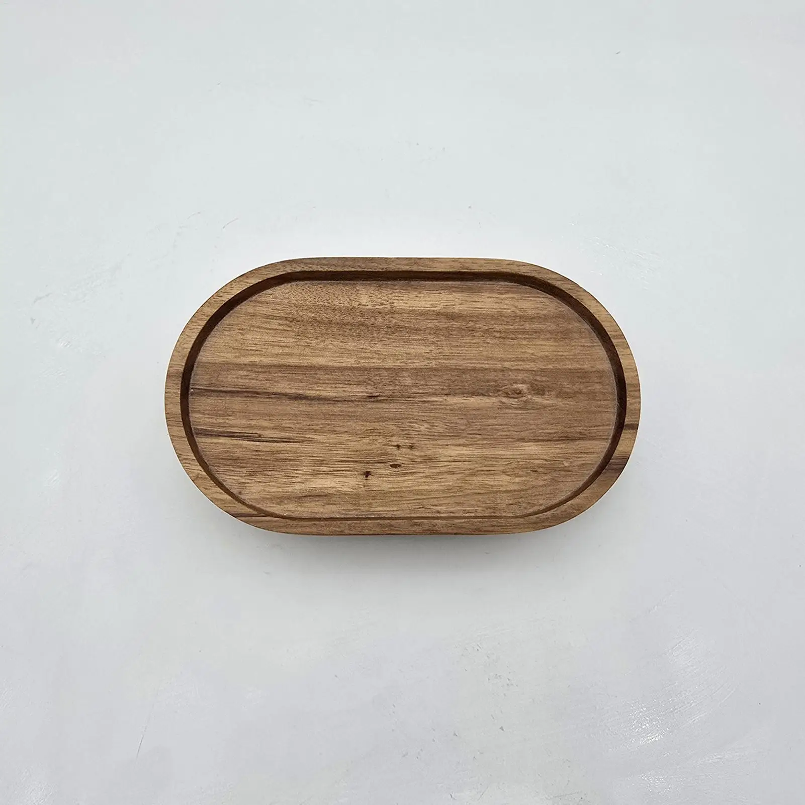Risers for Decor Oval Small Wooden Pedestal Perfumes Display Stand for Home Kitchen Bathroom Toilet Sink Coffee Plant Candle