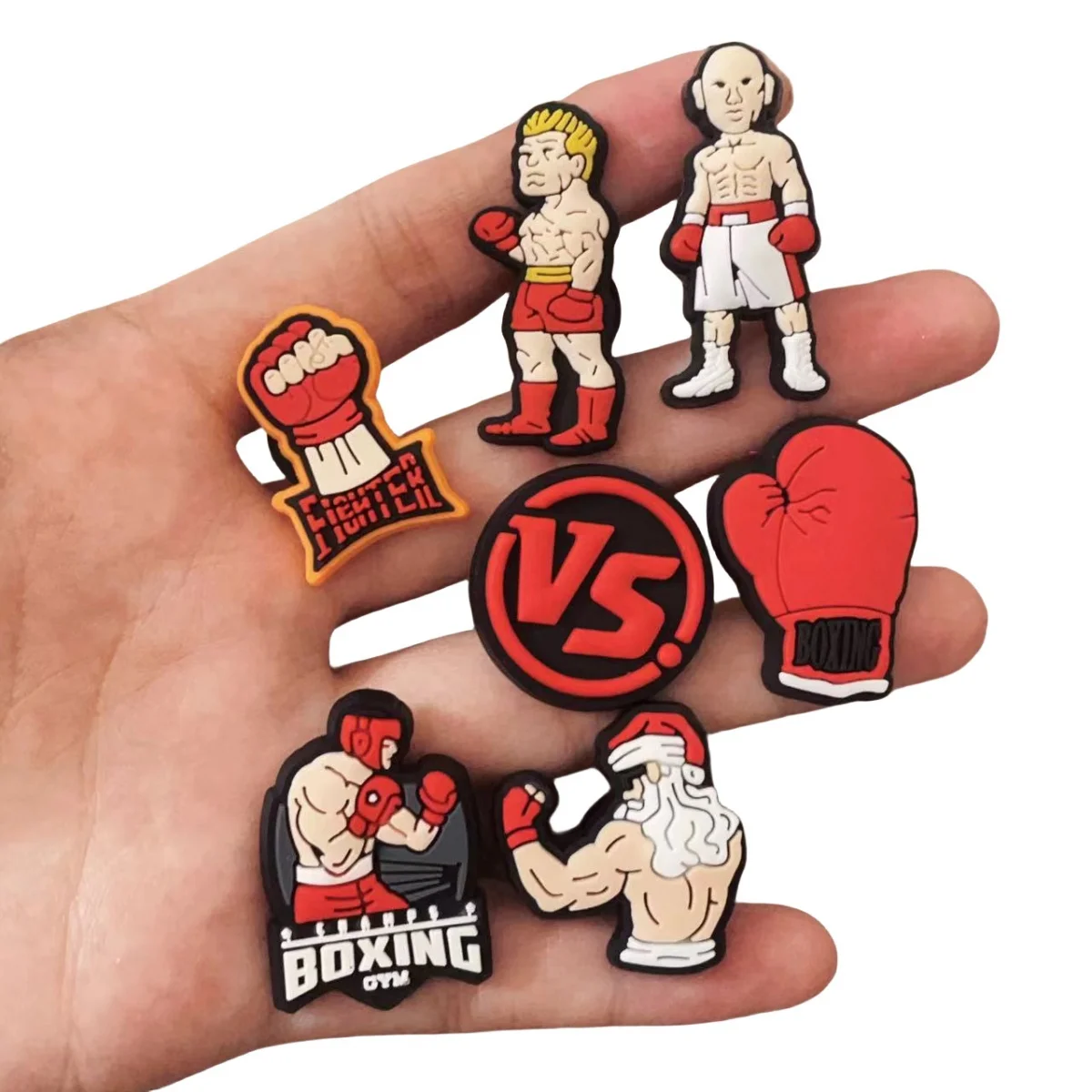 16Pcs Sports Shoe Decoration Charms for Clog, Boxing Shoe Charms, Shoe Decoration Party Gifts for Boys Men