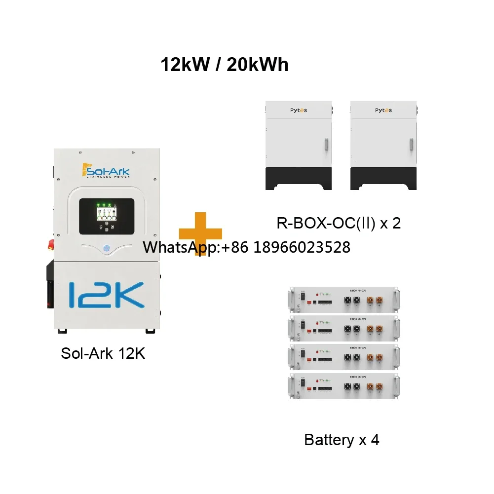 Pytes lifepo4 wall-mounted battery solar energy system with 12kw 15kw Sol-ark inverter for solar energy storage battery