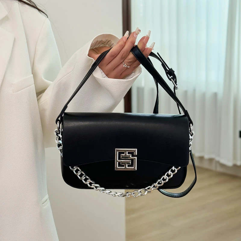 

Fashionable Women's Tote Bag Elegant Crossbody Clutch Vintage Minimalist Leather Purse with Parisian Luxury Letter Logo