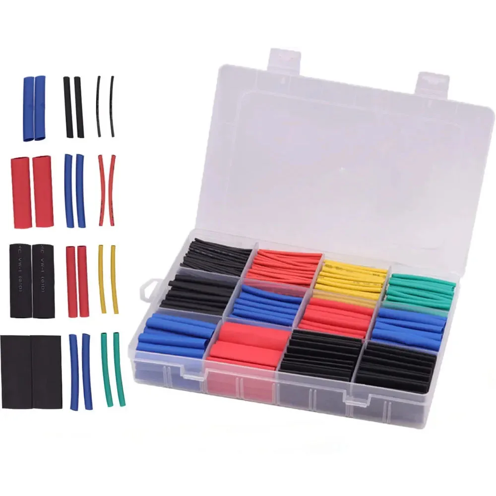 750Pcs/Set Polyolefin Heat Shrink Tubing Tube Cable Sleeves Multicolor Wrap Wire Thermoresistant Tube Sleeve kit Assorted Sleeve