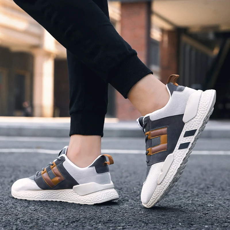 STRONGSHEN Men Casual Running Shoes Light Soft Breathable Mesh Men's Tennis Sneaker Outdoor Jogging Lace Up Men's Sport Shoes