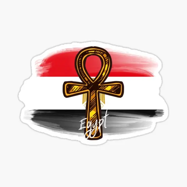 مصر الجمهورية العربية مصر في العربية والمصري العلم سيارة ملصق عنخ الصليب مصر ديكال البيضاوي ملصق مدينة القاهرة مصر السفر #3