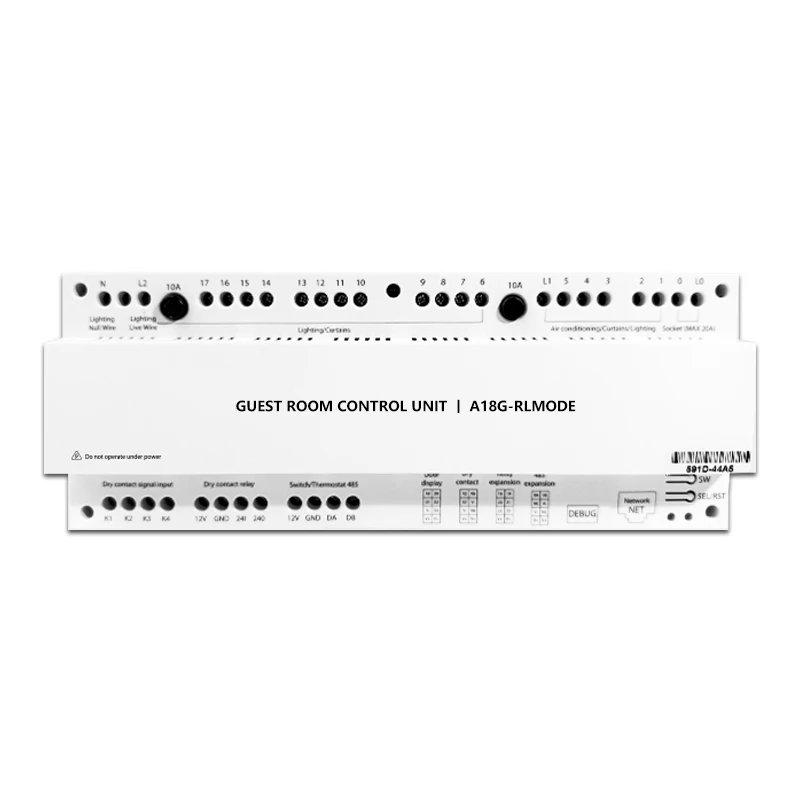 Modular GRMS Guest Room Intelligent Control System Remote Rcu Control Host All-in-one 18-way 12V RS485 Relay Controller