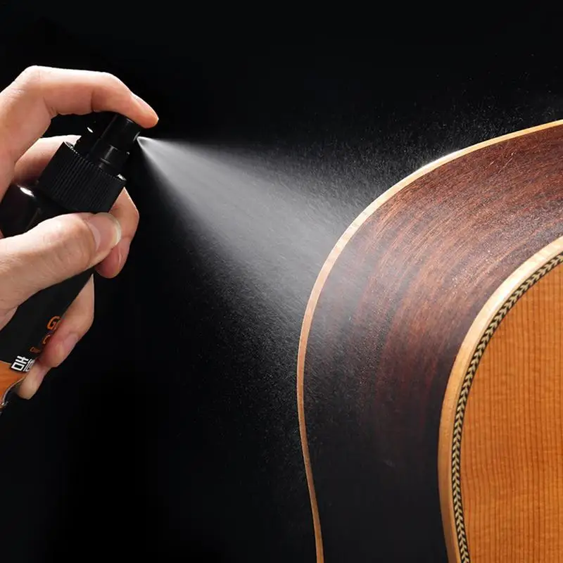 Guitar Cleaning Liquid 60ml Guitar String Cleaning Solution Natural Refined Oil Polish Cleaner Spray Easy Application For Bass