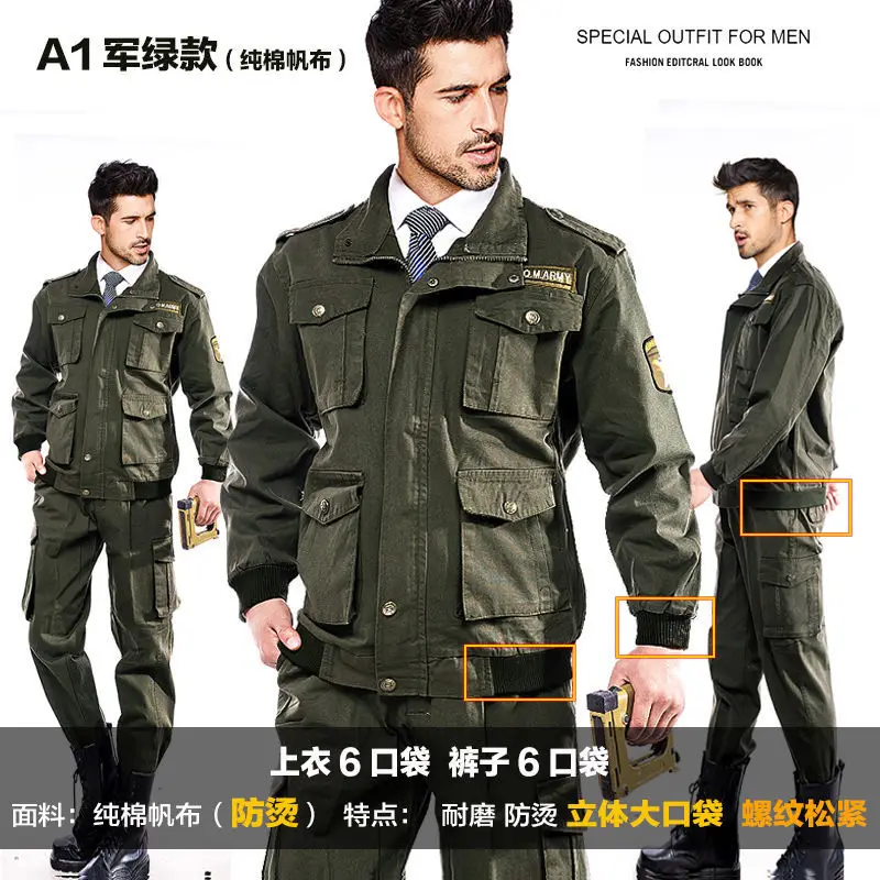 Jackets Welding Overalls Suit Labor Protection Clothing Anti-scalding and Wear-resistant Work Clothes Construction Site Coat