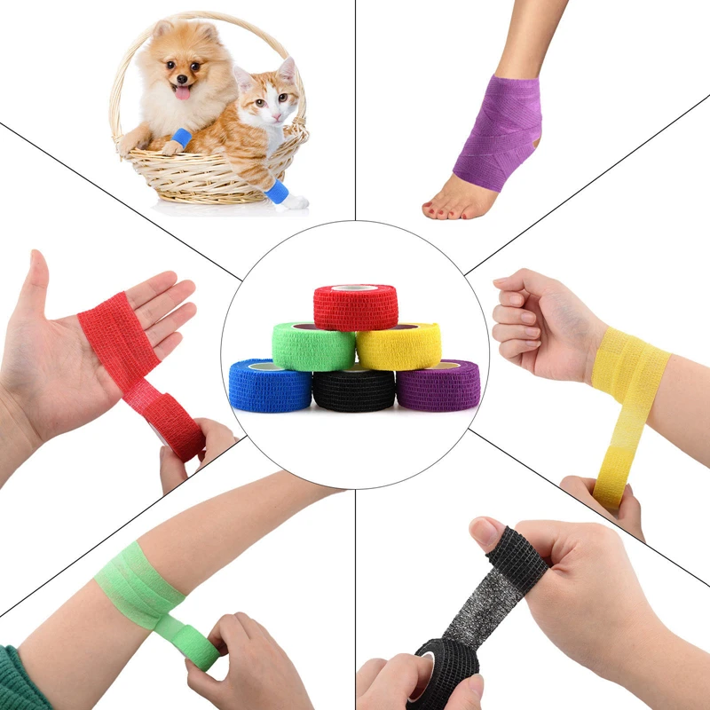 4.5m Colorful Sport Self Adhesive Elastic Bandage Wrap Tape Elastoplast For Knee Support Pads Finger Ankle Palm Shoulder