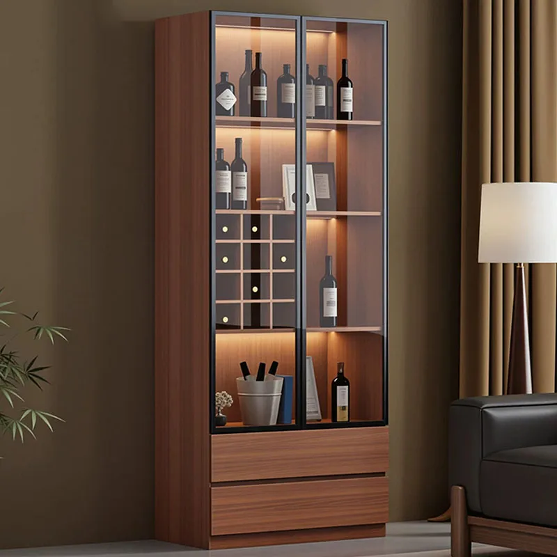 

Modern Wood Bar Cabinet Shelves Storage Whiskey Vino Nordic Decoration Wine Cabinet Designer Display Estante Trendy Furniture