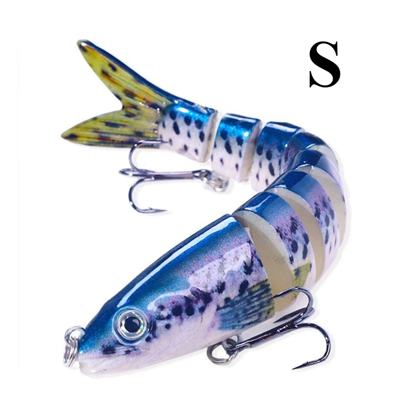 -Segment Multi-Jointed Bionic Sinking Hard Bait 18g Long Cast Lure with S-Shape Swimming Action Sea Bass Culter Perch