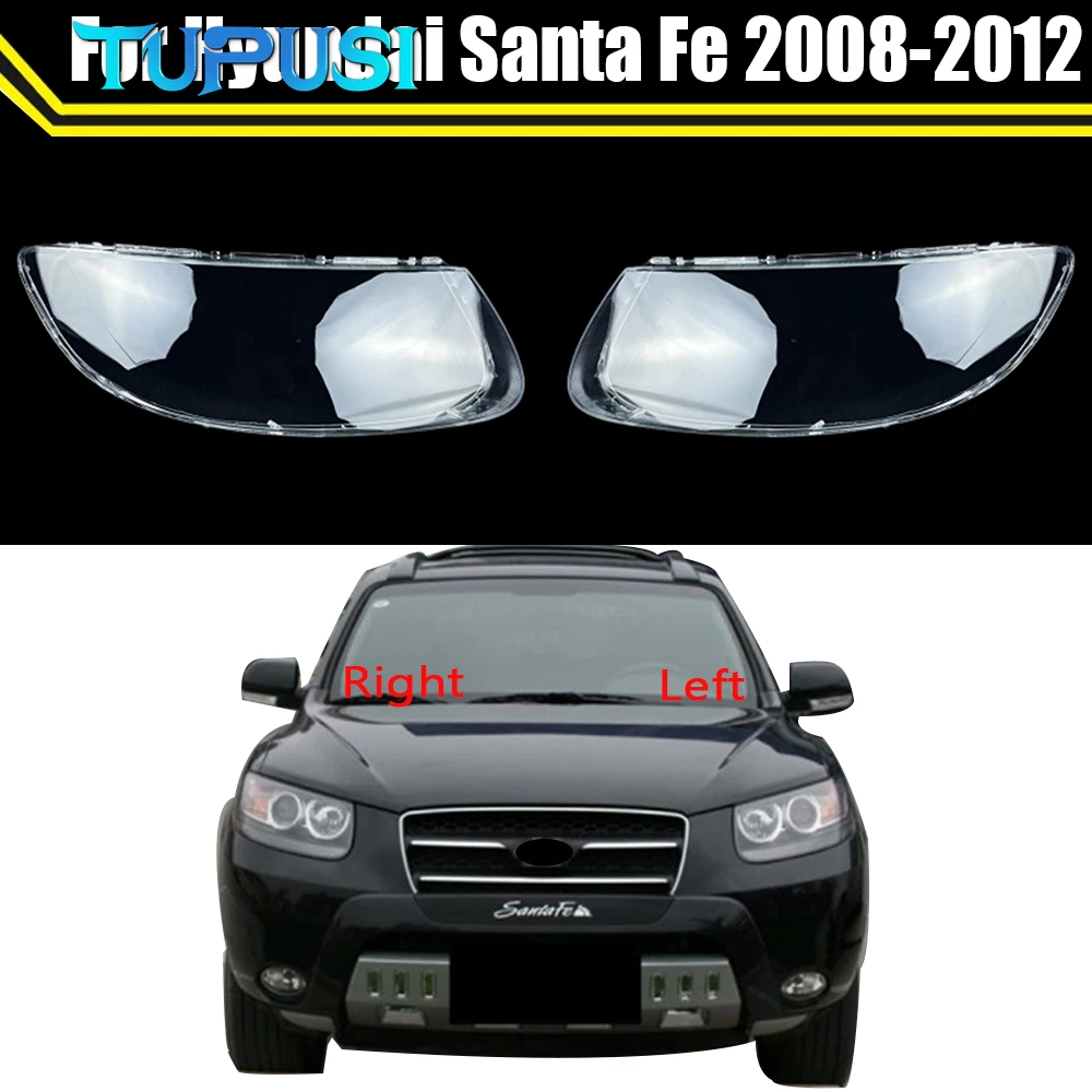 

For Hyundai Santa Fe 2008~2012 Car Headlight Cover Auto Headlamp Lampshade Lampcover Head Lamp Light Covers Glass Lens Shell