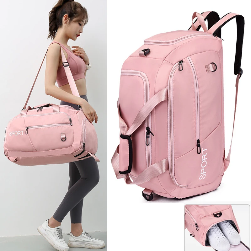 Fitness Gym Bag Travel Backpack Women Shoulder Bags Outdoor Yoga Bag Training Luggage Bag Crossbody Dry Wet Weekender Duffel