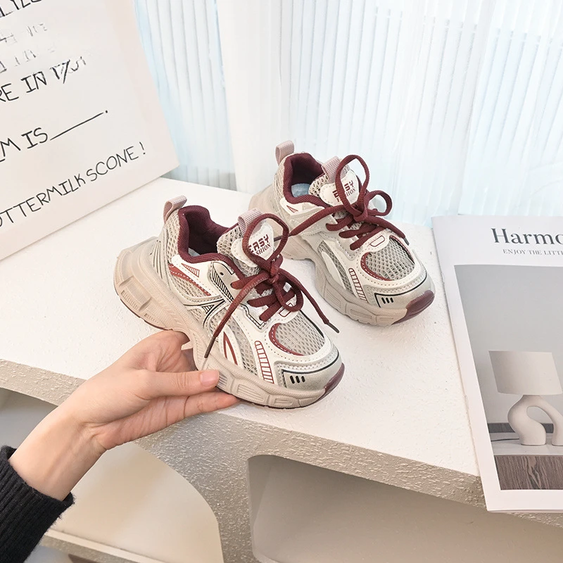 

Children Sports Shoes Spring Autumn Mesh Breathable Causal Training Sneakers for Boys Girls Classic Kids School Basketball Shoes