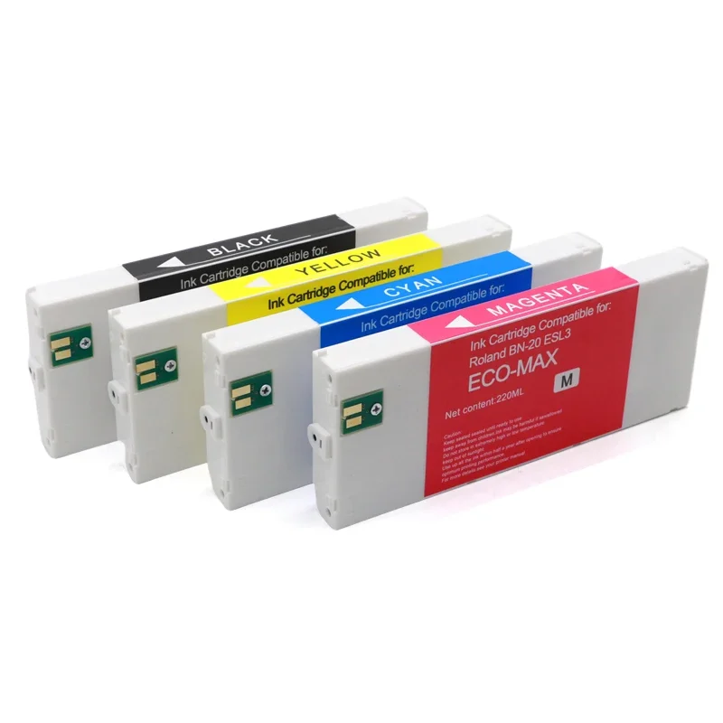 220ML ECO-SOL MAX2 MAX3 MAX Eco-solvent ink Cartridge Compatible for Roland BN-20 RS-640 xc540 VS-640 540 VS420 VS300 Printer