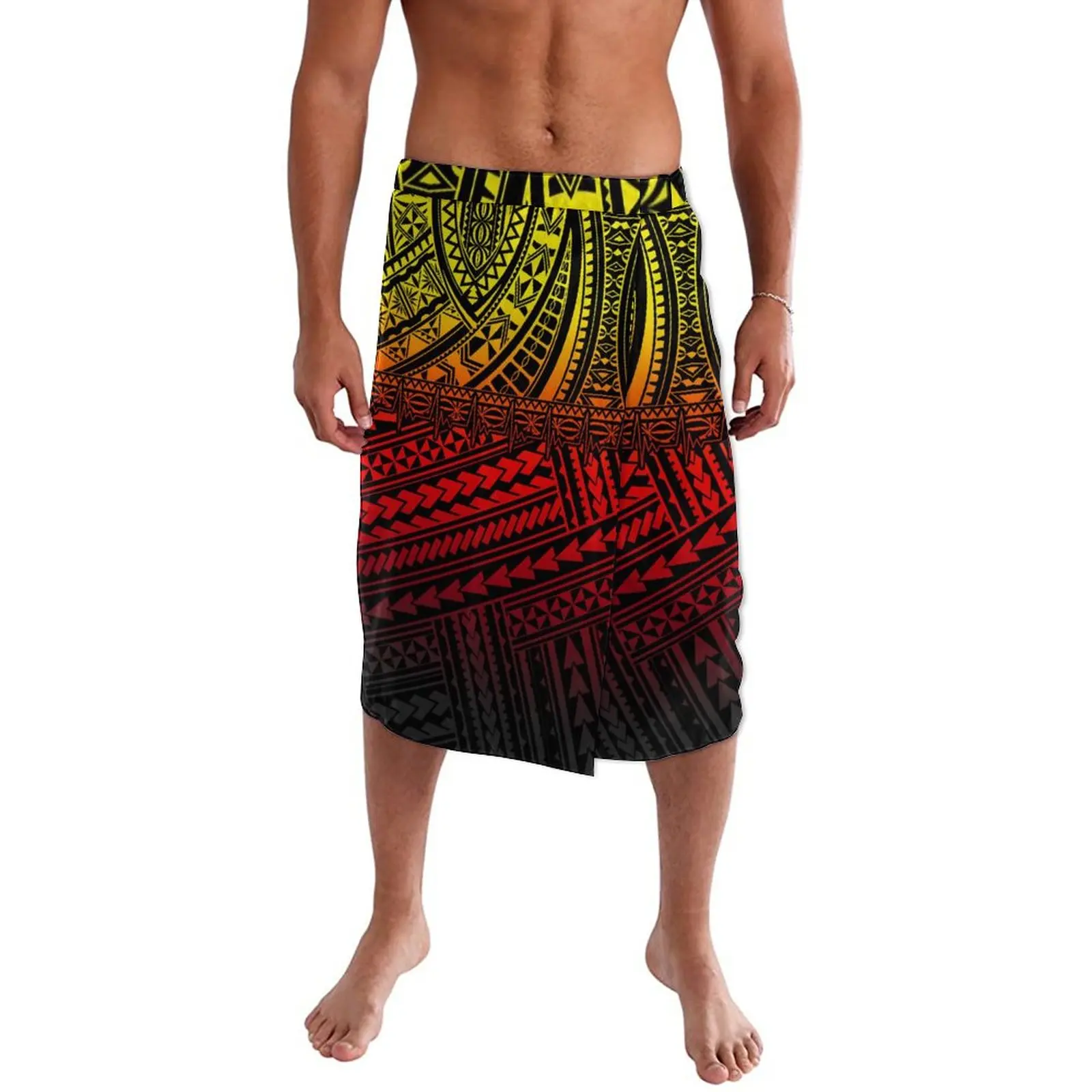 Ropa de estilo polinesiano para hombre, estampado de samoana personalizado, Lavalava, isla hawaiana, Sarong Sexy, Sulu Maduro