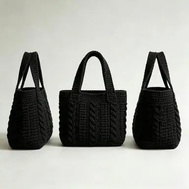 Knitted Wool Tote Bag image 5