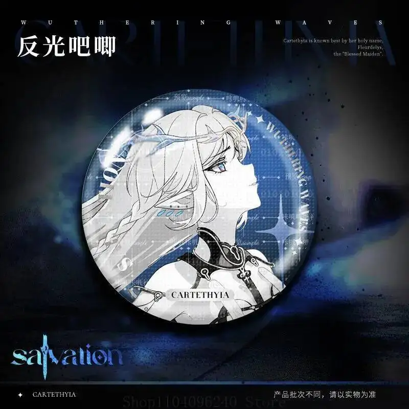 Anime GAME Wuthering Waves Cartethyia Anime Cosplay Acrylic Stand Model Plate Desk Decor Standing Sign Badge Laser Ticket Colore