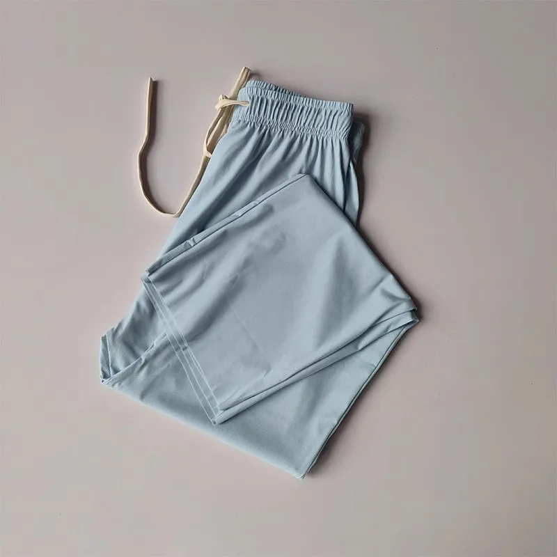 Ice silk wide leg pants women's summer book style sun protection loose ice cool casual outdoor sports pants Yoga fitness Pants image 5