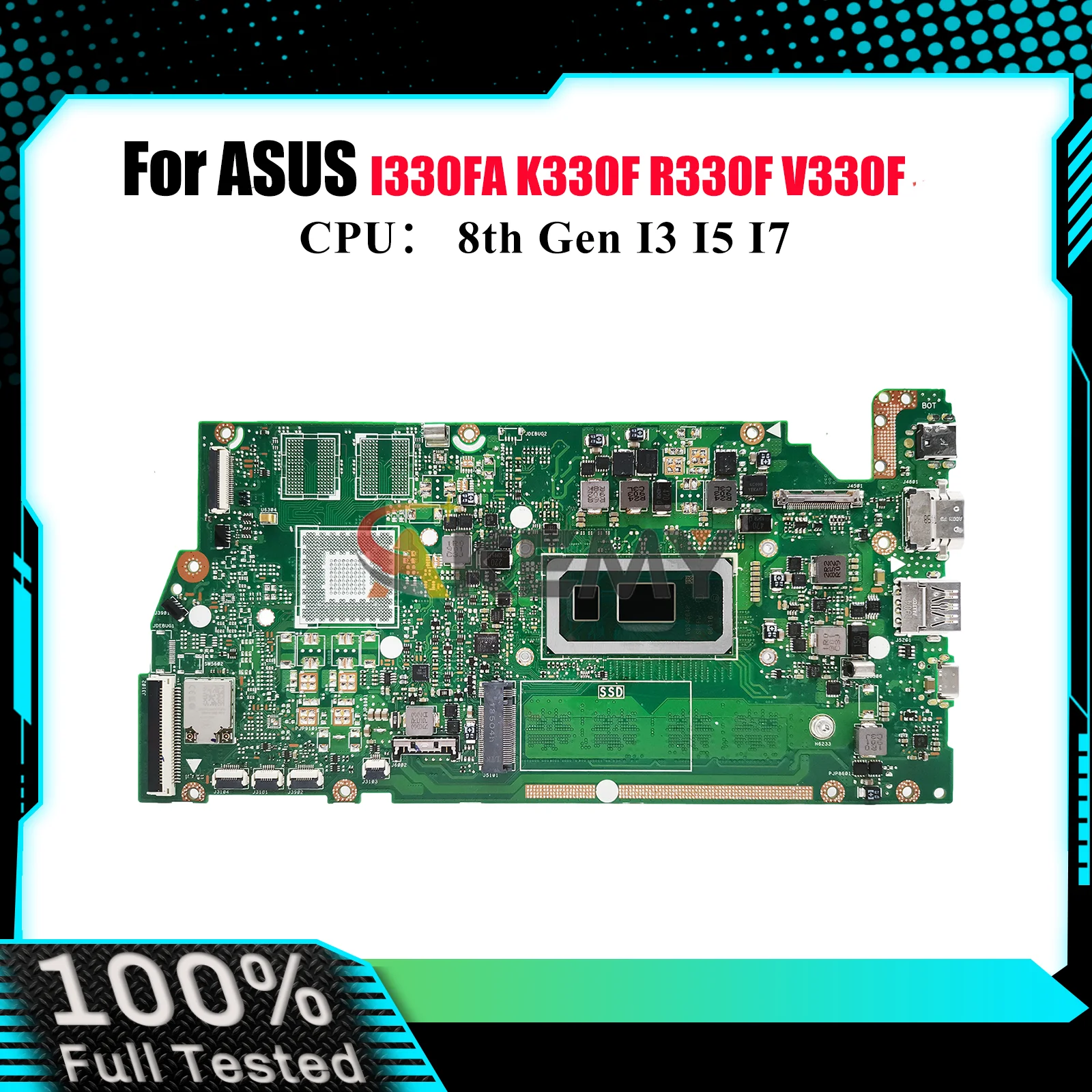 

X330FA Laptop Motherboard For ASUS VivoBook S330F K330F I330FA X330FN X330FL X330F R330F V330F Mainboard With I3 I5 I7 CPU stk