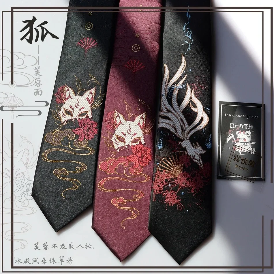 Anime Fox Tie Neck Cosplay, ropa JK, accesorios Kawaii, accesorios para hombres y mujeres