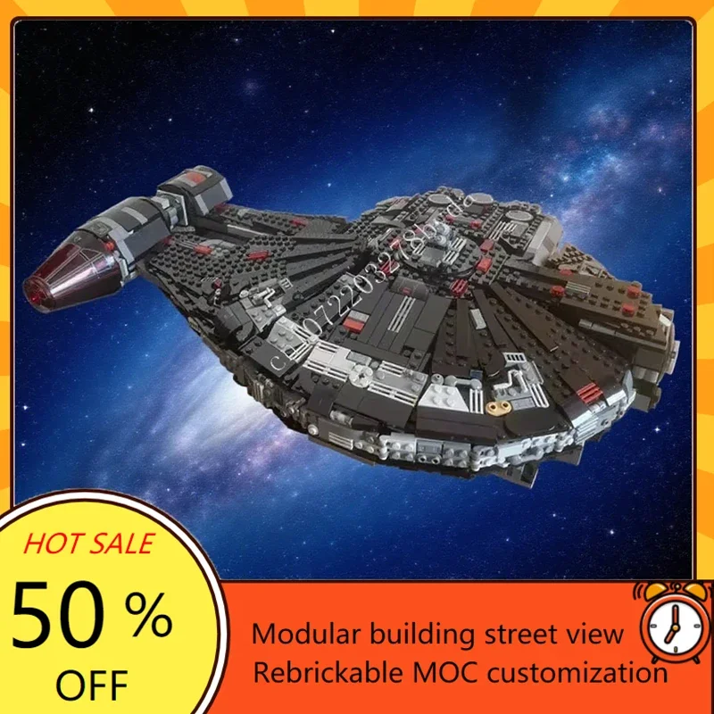1400PCS Dark Outrider Shadows Space War Military MOC SpaceShip Battle Model Custom Puzzles DIY Education Assembly Model Toy Gift