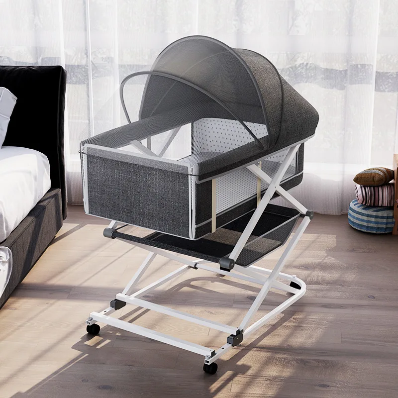 Multifunctional crib Folding splice Queen bed Portable bed Removable newborn crib Diaper table baby bed