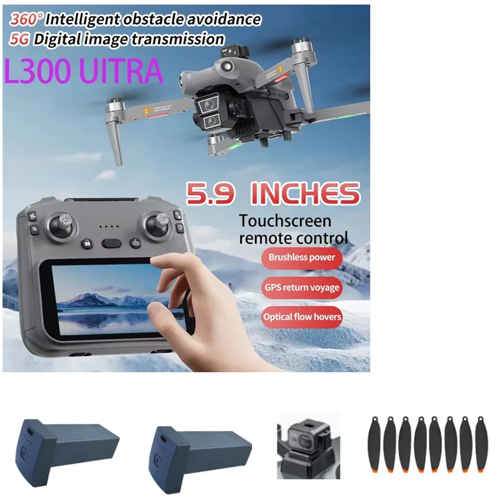

L300 ULTRA 4K Camera Drone Battery Accessories 7.4V 3800mAh/ Propeller Blade / Use For L300 UItra Drone Spare Parts