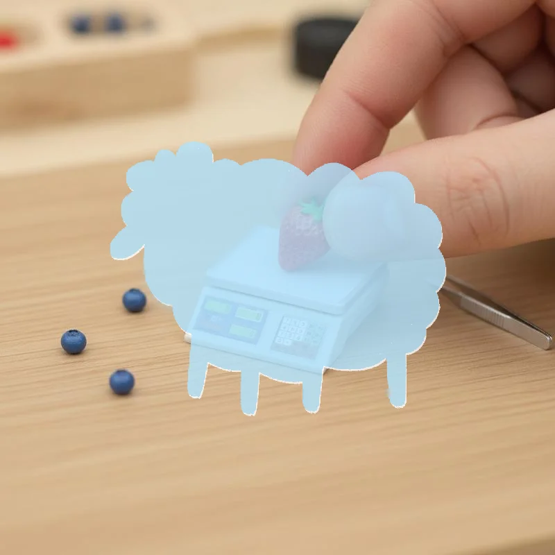 Realistic Dollhouse Mini Electronic Scale Model Food Play Prop for DIY Miniature Home Scene Decor