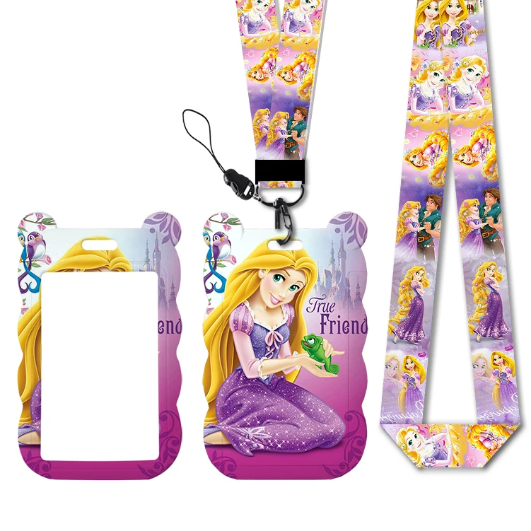 

Disney Rapunzel Princess Series Designs Lanyards Id Badge Holder Strap Work Card Bus Access Card Holder Keychains Accessories