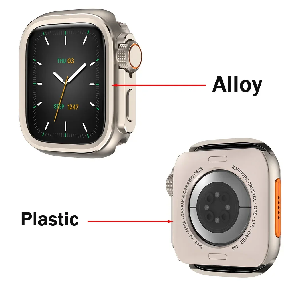 Pop Metal Bumper Case For Apple Watch 10 46mm Protector Frame Cover For IWatch Series 10 9 8 7 6 5 SE Change To Ultra 2 49mm