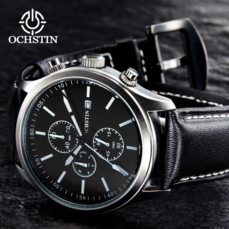 OCHSTIN Hot Model 2024 Avenger Series Watch Japan OS10 Multifunctional Quartz Movement Business Light Luxury Men's Quartz Watch