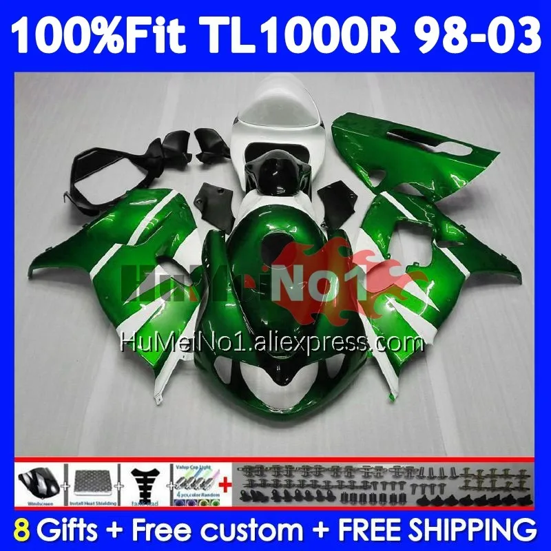 Body For SUZUKI SRAD TL1000 Light green TL 1000 R 1000R 123No.10 TL1000R 98 99 01 02 03 1998 1999 2000 2001 2002 2003 Fairings