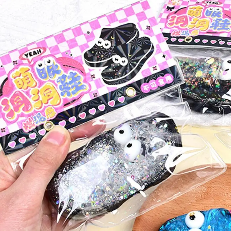 Cartoon Big Eyes Shoes Squeeze Toy Soft Toys Cute Slow Rebound Stress Relief Fidget Toys For Children Adults