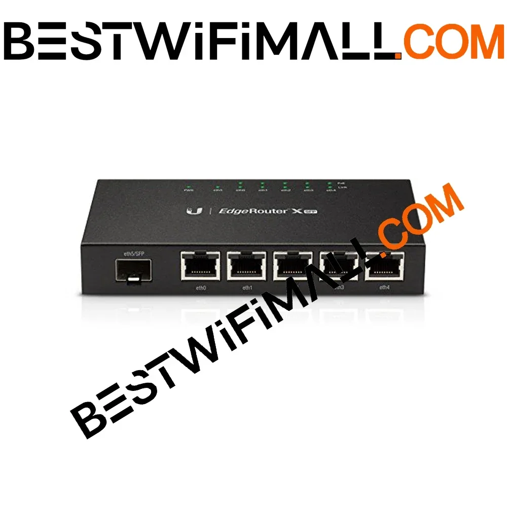 

UBIQUITI ER-X-SFP Router EdgeRouter X Advanced 5xGigabit Ethernet, 1xGigabie SPF Port Routers 256MB Storage