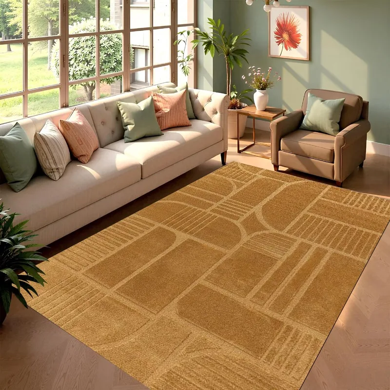 Bohemian Art Hand Drawn Floral Figure Pattern Area Rug For Living Room Bedroom Dining Room Home Decor Spring Holiday