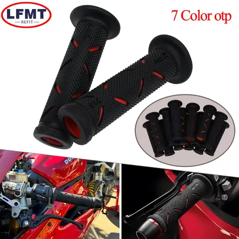 22MM 범용 오토바이 핸들 바 오토바이 그립 고무 수정 액세서리 혼다 스즈키 Ducati Benelli 용 모토 핸들
