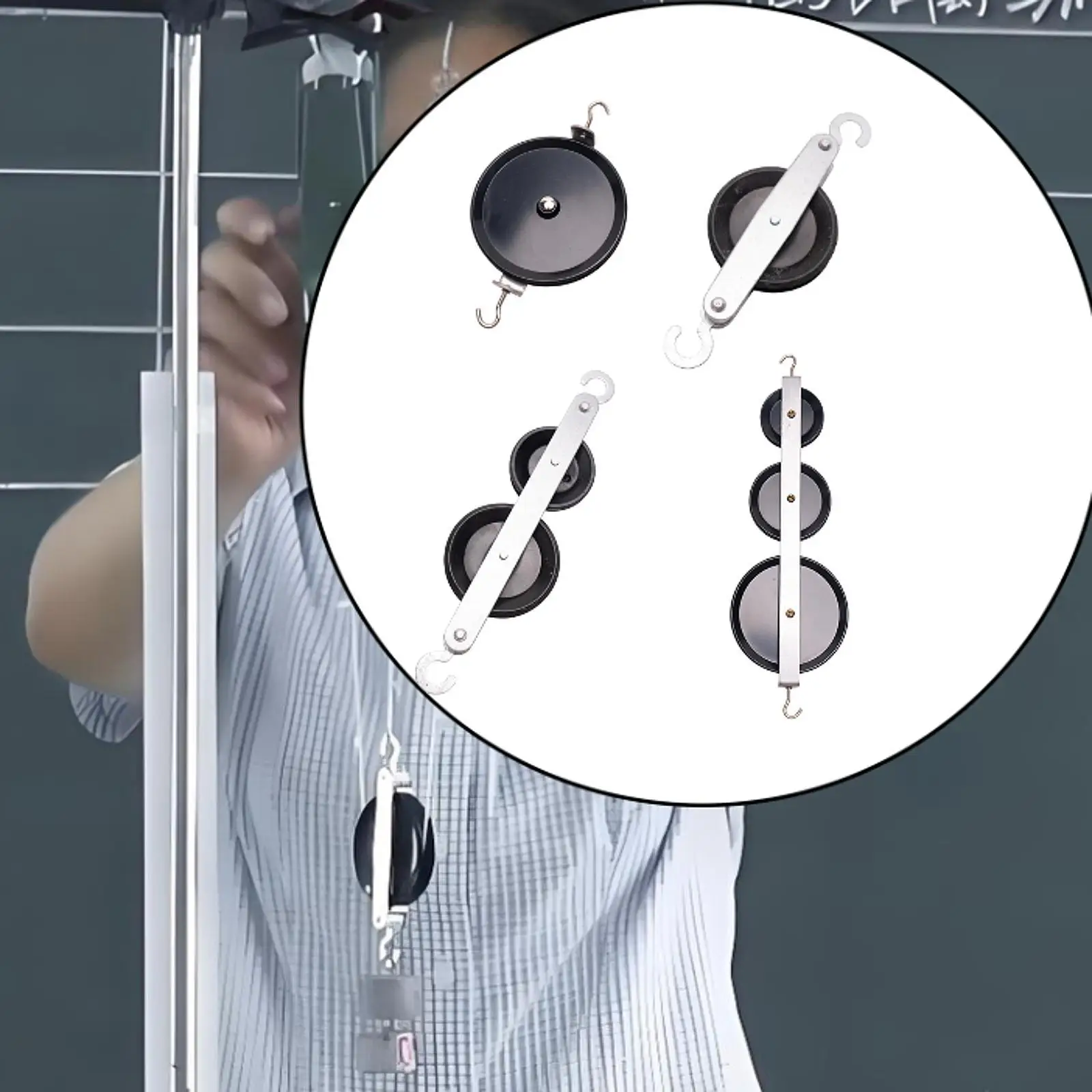 Metal Pulley Physics Experiment Kit for School Lab Fixed Pulley Block Teaching Equipment Force Motion Learning Aid
