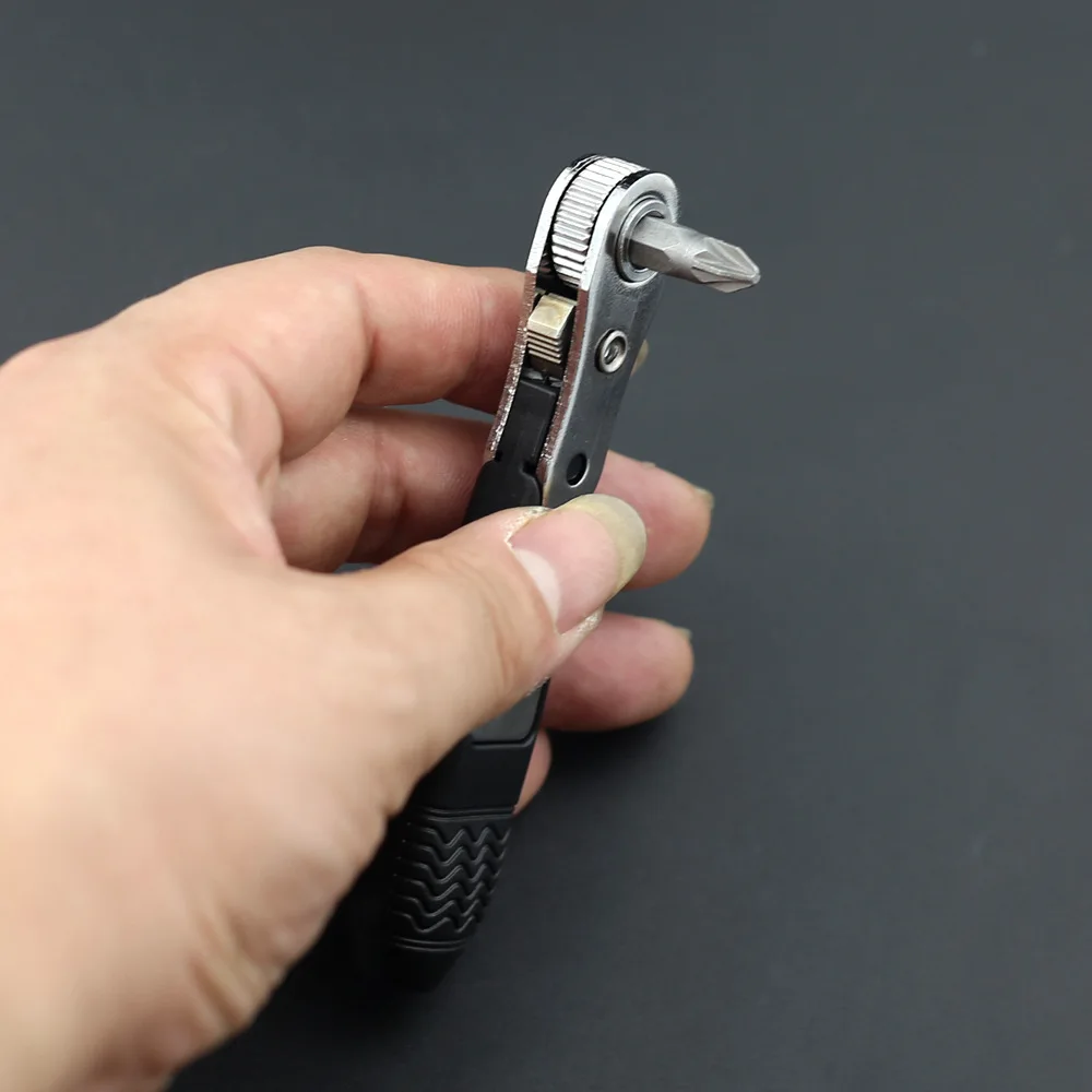 Generation 36 Tooth Ratchet Screwdriver Narrow Small Space Gap Disassembly Tool L-shaped Right Angle Turning Cross Screwdriver