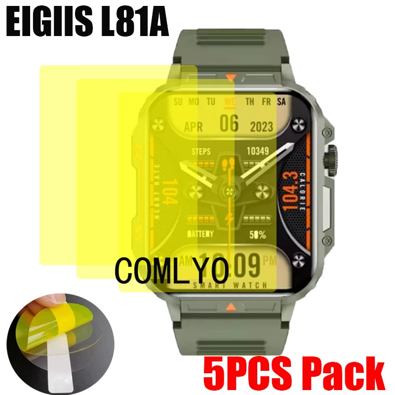5 pezzi per EIGIIS L81A Smart watch Screen Protector Cover HD TPU Film