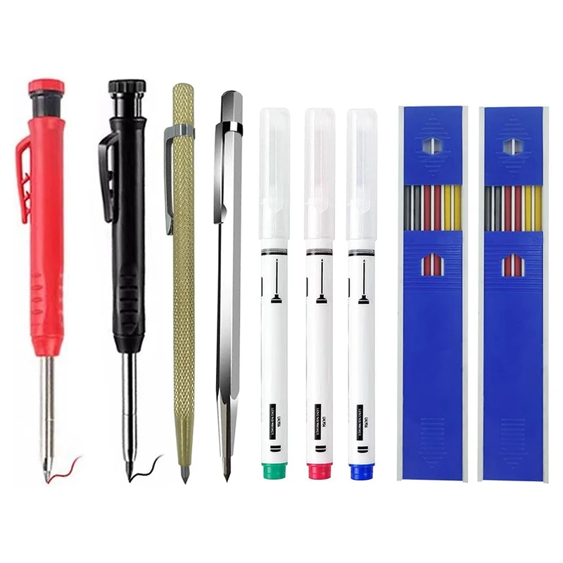 Mechanical Carpentry Pencil Set Graffiti Marking Tools Suitable For Carpenters, Construction Workers Easy Install Easy To Use