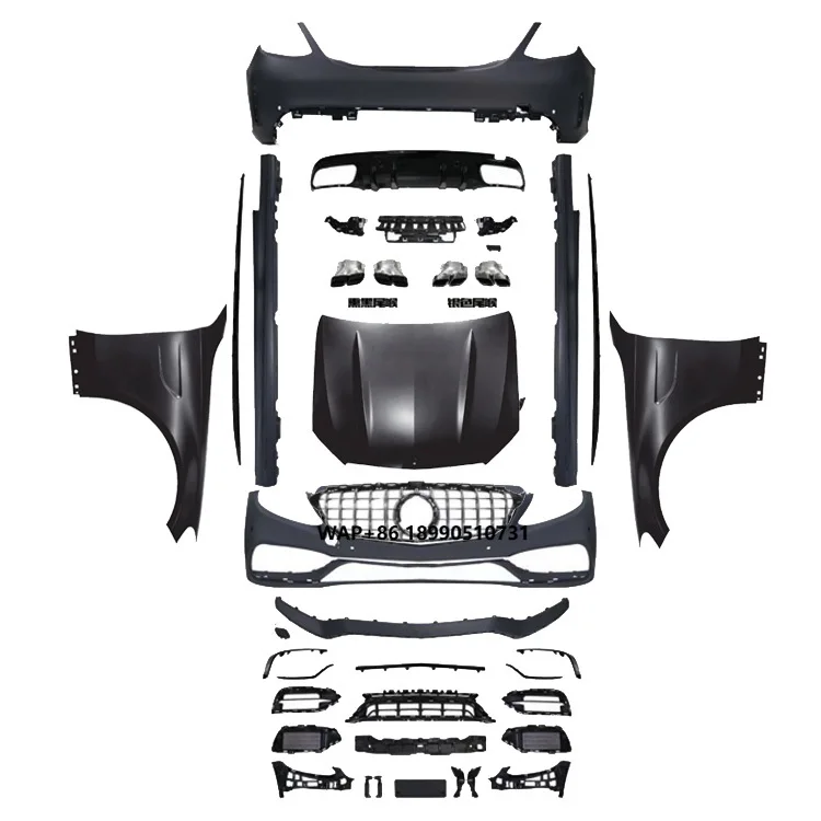 

Original Quality W205 Upgrade C63 AMG Style Bodykit Grille Rear Diffuser HOOD Fenders Car Bumper Body Kit for Benz 2015-2021