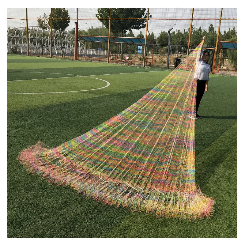 شبكات صيد بجيب منسوج يدويًا على الطراز الصيني عالي القوة، شبكات رمي يدوية مع ميزات شد عالية