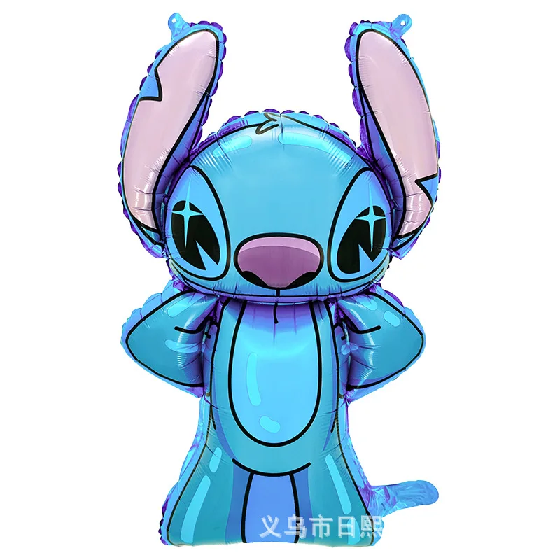 Kawaii Stitch balon anak pesta ulang tahun dekorasi lucu kartun Disney balon Aluminium perlengkapan mandi bayi hadiah