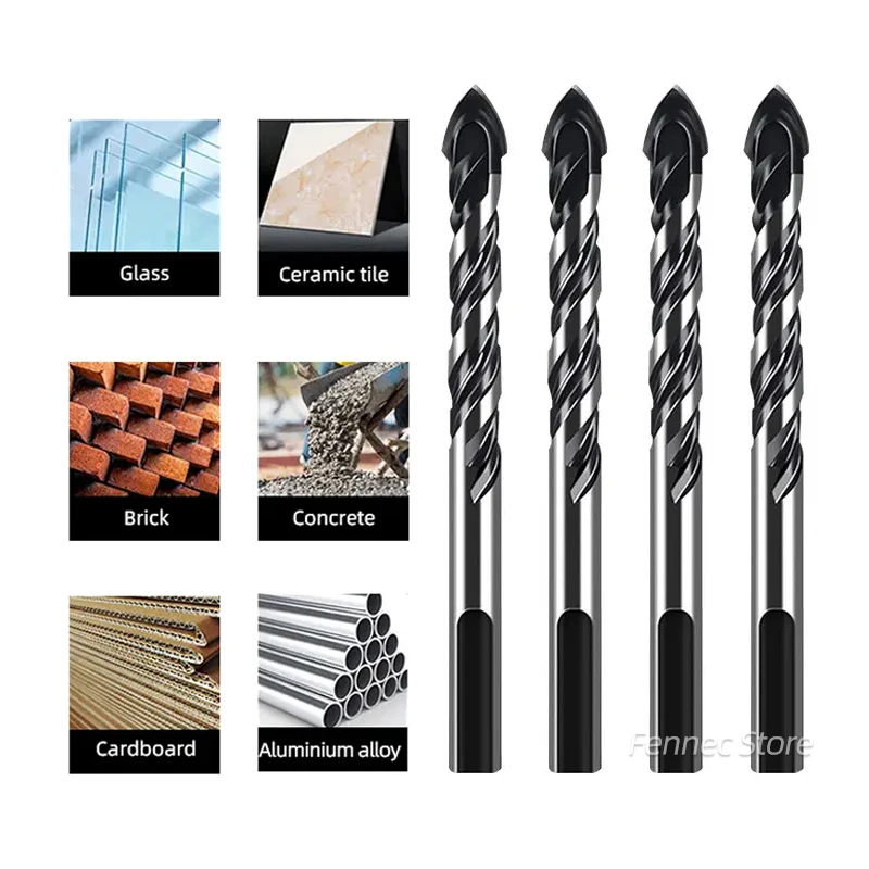 6-12mm Triangle Diamond Drill Set Multifunctional Glass Metal Tile Drill Bit Ceramic Concrete Brick Wood Punching Hole Saw